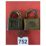 ANTIQUE YALE AND ACE LOCKS