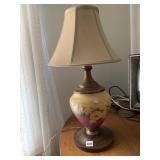 HAND PAINTED FLOWER VASE W/ SHADE