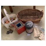 DOUBLE HANDLE WICKER BASKET, PUZZLE GAMES, WOOD