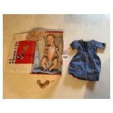 COMPOSITION JOINTED DOLL W/ CLOTHES