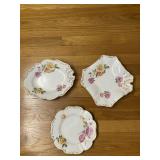 3 HAND PAINTED PLATES