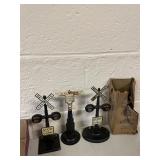 RAILROAD CROSSING VINTAGE SIGNS, ONE STOP ON