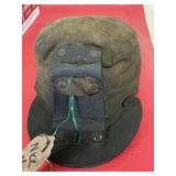 COAL MINERS HAT W LAMP BRACKET ANTIQUE HAT GOOD