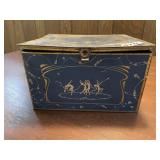 DANCING FIGURE TIN BOX