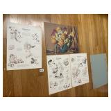 KEWPIEVILLE, FLOWERS IN VASE PRINT