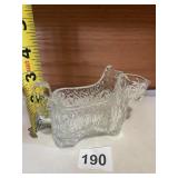 SCOTTY DOG GLASS CANDY CONTAINER