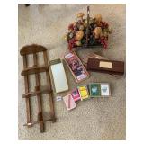 QUAKER STATE CARDS, MAP, FAUX FRUIT BASKET, 2