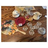 FAN, PICTURES, ASHTRAY ETC.