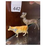 VINTAGE COW AND DEER