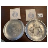 WENDELL AUGUST SEWICKLEY PEWTER PLATE W/ CAR
