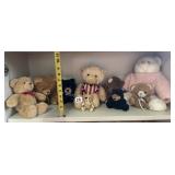NINE ASSORTED BEARS INCLUDING GUND,