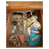 SEWING BUTTONS, SCISSORS, ETC.