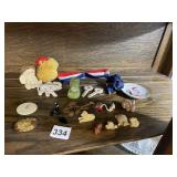 GLASS ANIMALS MINIATURES, WADE FIGURES, ETC.