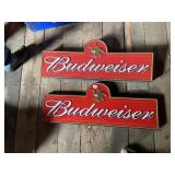 2 BUDWEISER SIGNS