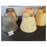 FROSTED LAMP SHADE AND CLOTH SHADES