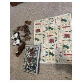 MINI BEAR, WOOD BEAR, QUILT SQUARE