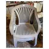 STACK 4 RUBBERMAID CHAIRS