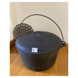RARE GRISWALD DUTCH OVEN # 13 W/ LID & INSERT