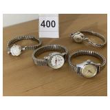 4 WATCHES WITTNAUER, TIMEX INDIGLO, BUREN 17