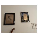 WOMAN W/ CHILD PRINT AND VERSE FRAMED, OVAL FRAME