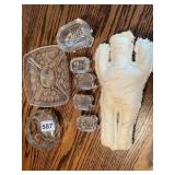 SALT SET, OLD AGE DOLL