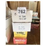 VARIETY OF AMMO, 44 AND 38 SPECIAL, ASSORTED