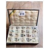 SEALED VINTAGE BOX OF SAMPLES OF GEMS FOR STUDY