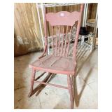 WOODEN ROCKING CHAIR WITH INTRICATE CARVED
