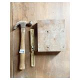 VINTAGE TOOL ITEMS, HAMMER, STRIP SANDER, METAL