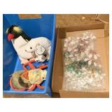 TY BEANIE BABIES AND M&M STRING LIGHTS