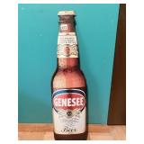 GENESEE BEER BOTTLE METAL DIE CUT SIGN