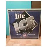 MILLER LITE ICE SQUARE METAL SIGN