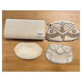 VINTAGE BEADED EVENING BAGS, CONDITION VARIES,