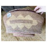 2 TONE HAND WOVEN BASKET