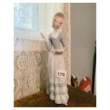 12" LLARDRO WOMAN WITH PARASOL, PARASOL FOUND