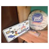 DISNEYLAND ANNIVERSARY LICENSE PLATE, YORK