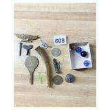 VINTAGE BITS AND BOBS, MARBLES, KEYS, UNITED