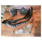 NYLON AMMO BELT AND HOLSTER, LEATHER GUN