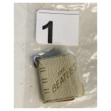 VINTAGE BEATLES NECKLACE CHARM BOOK, LEATHER