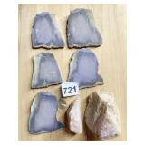AGATE SLICES, NATURAL UNPOLISHED AGATE