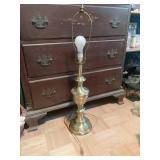 BRASS TABLE LAMP, NO SHADE, LEVITON