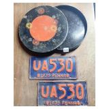 OLD PA LICENSE PLATES, GROOVY VINTAGE CIRCULAR