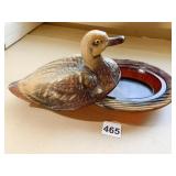 DUCK ON A DISH WESTMORELAND DISH BROWN 2 TONE