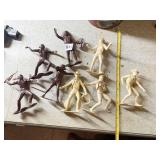 VINTAGE PLASTIMAR COWBOYS AND INDIANS FIGURINES