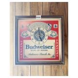 BUDWEISER LIGHT UP CLOCK BAR SIGN, UNTESTED,
