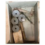 CONTENTS OF DRAWER, OLD TOOLS, BRICK, STRIP