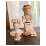 SMALL FANCY LADY FIGURINE MADE IN OCCUPIED JAPAN;