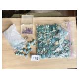 POSSIBLY TURQUOISE STONES, TEAL STONE SPERES,