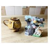 HOLIDAY DESIGNS FIGURAL FACE MUG, DEER AND FRUIT