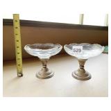 STERLING WEIGHTED BASE GLASS COMPOTE